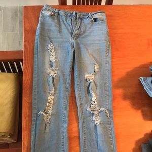 Fashion Nova Light Wash High Waisted Jeans